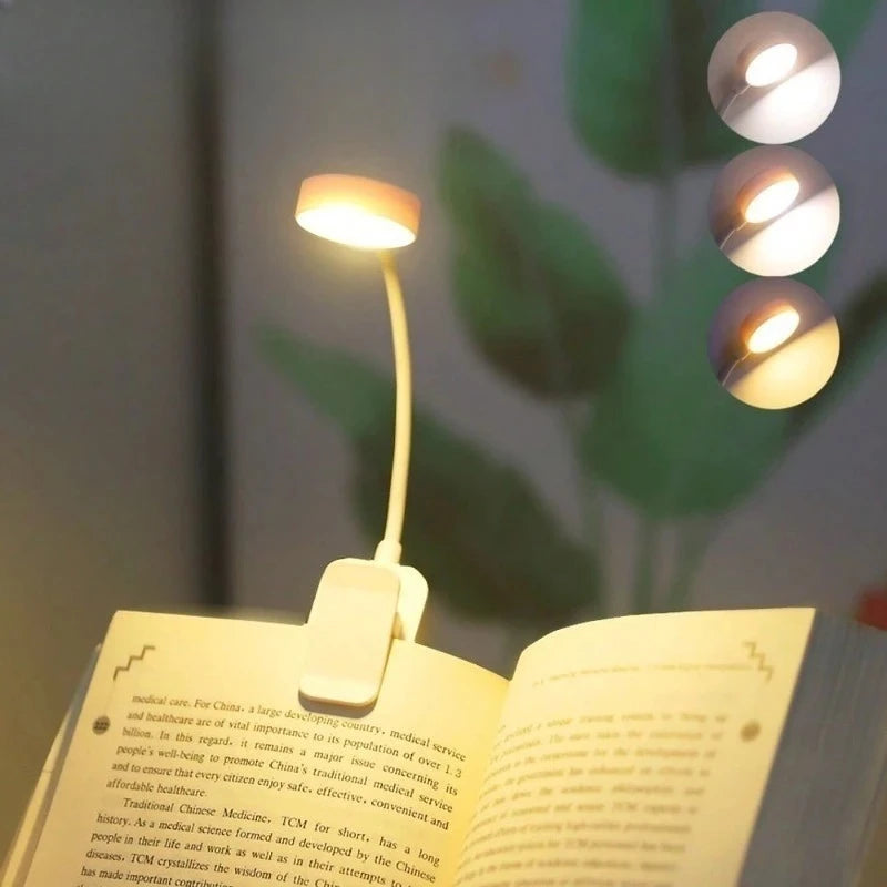 Luminária LED Portátil Flexível com Clipe para Leitura