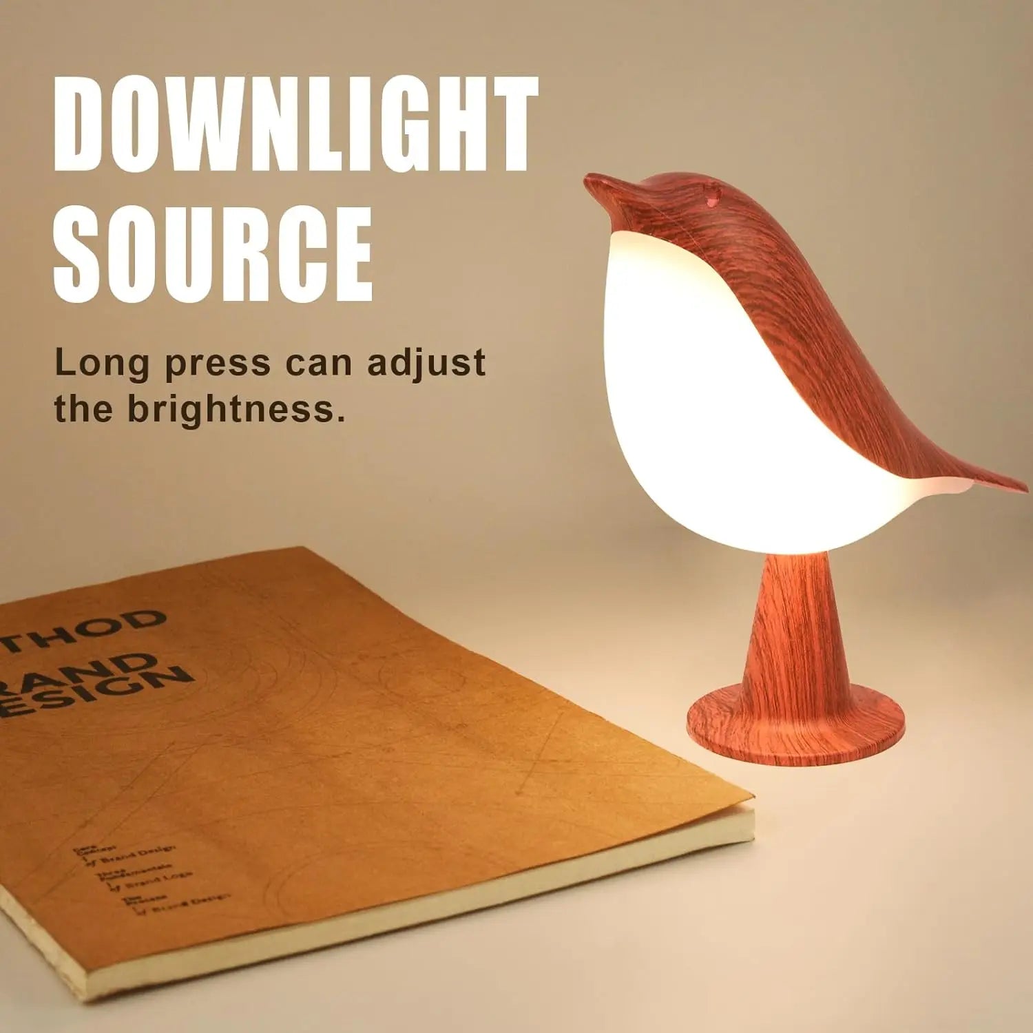 Luminária Pássaro LED com Três Tonalidades de Luz