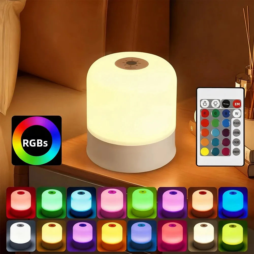 Luminária LED Três Cores e RGB para Mesa e Cabeceira