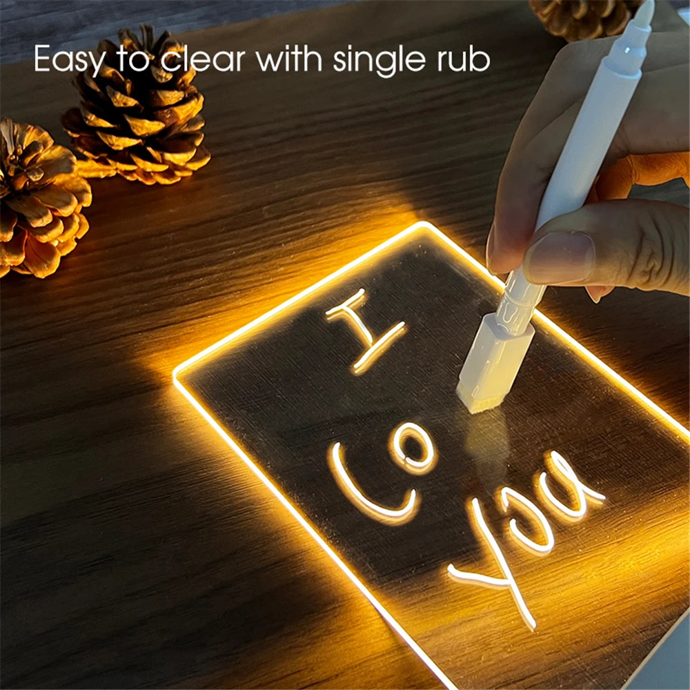 Luminária LED com Quadro de Mensagens