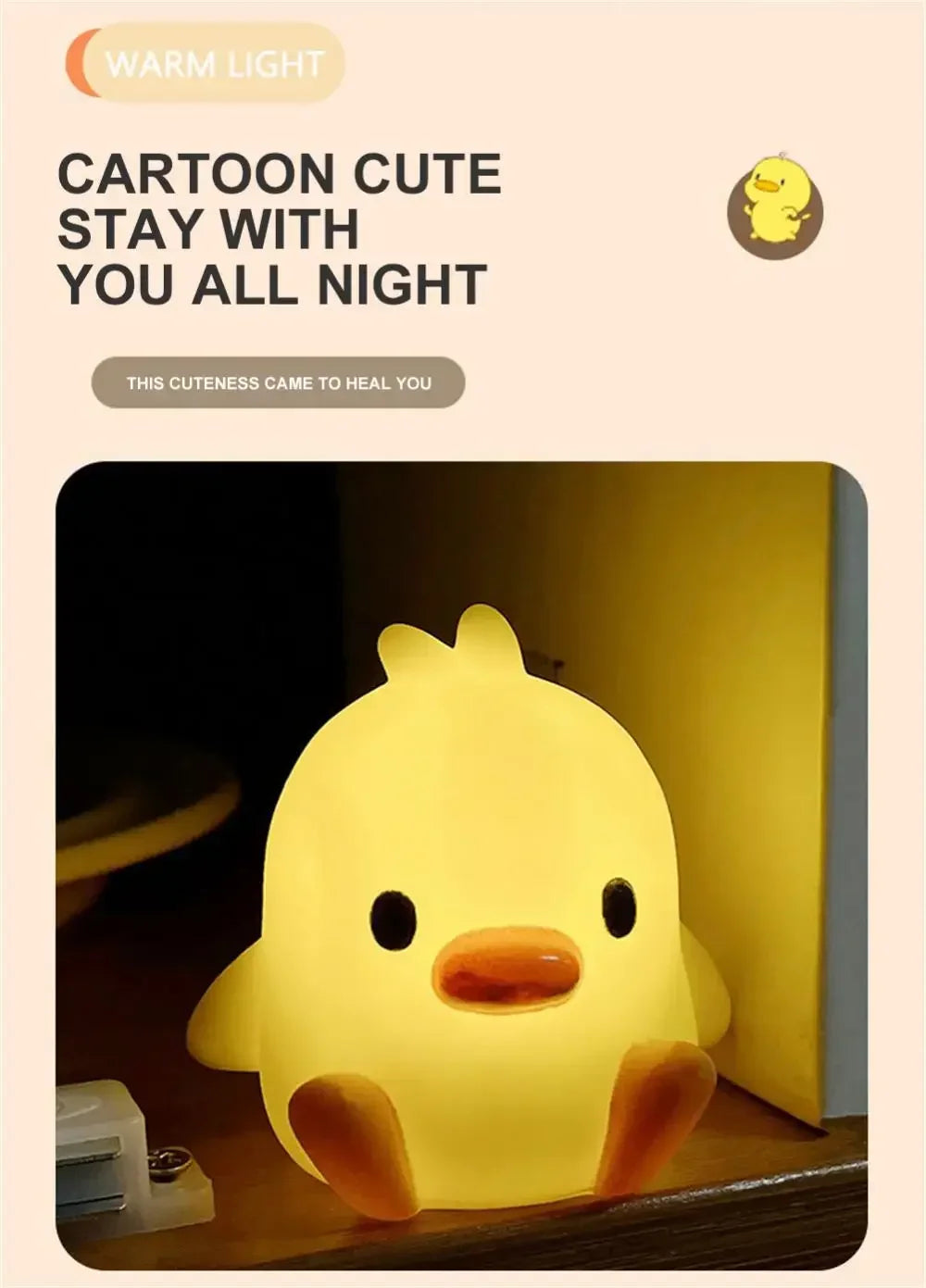 Luminária Noturna Patinho Amarelo