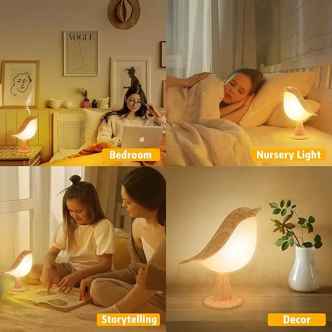 Luminária Pássaro LED com Três Tonalidades de Luz