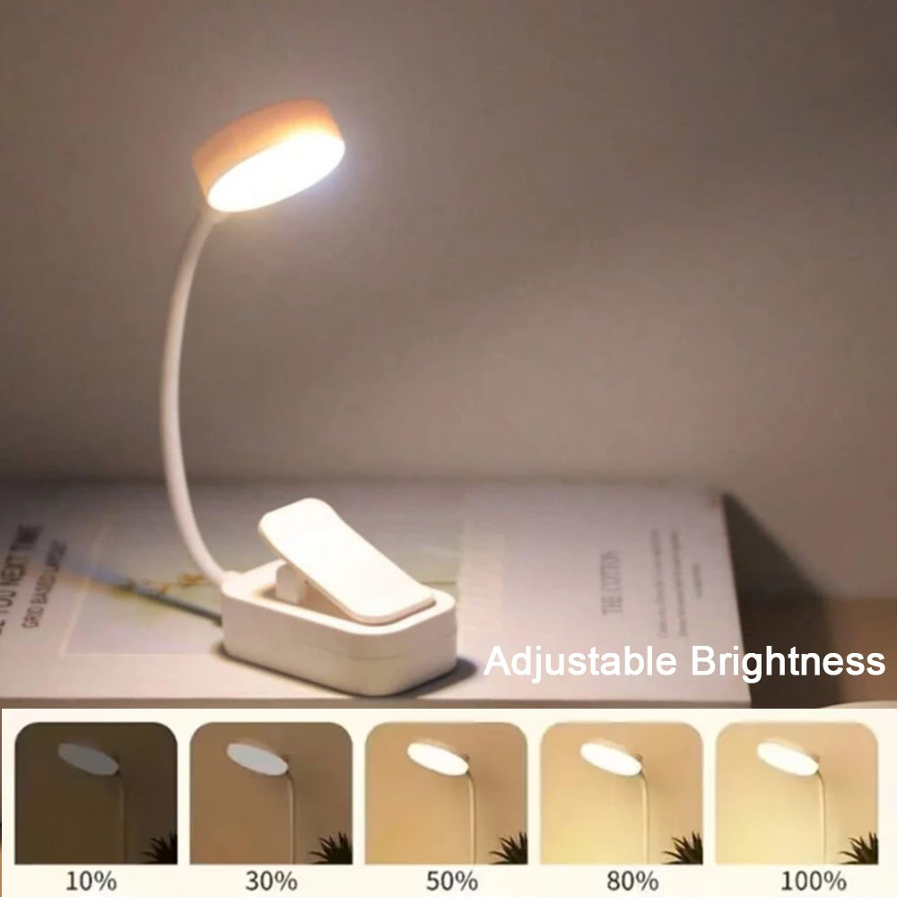 Luminária LED Portátil Flexível com Clipe para Leitura