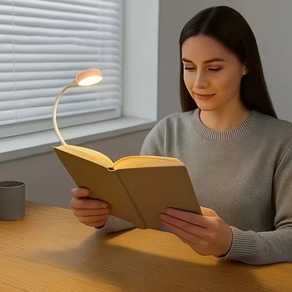 Luminária LED Portátil Flexível com Clipe para Leitura